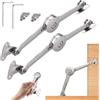 HBSFBH 2 Pezzi Supporto Cerniera Coperchio, Pieghevole Cerniera Buffer Ammortizzatore, Soft Close Cerniera Supporto Coperchio con Viti e Chiave esagonale, Supporto Cerniera, per Porta Armadio