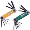 MichaelPro MP001007 - Set di chiavi a brugola pieghevoli con SAE e metriche in 17 misure, confezione da 2 pezzi, strumento durevole e di grado industriale