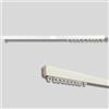TENDAGGIMANIA Binario per Tende a Soffitto Parete - L. 180 CM - Zineffa Riloga Scorritenda Lineare in Alluminio Bianco, Movimento MANUALE - Completo di tutti gli accessori - Personalizzabile