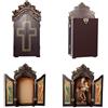 DRW Armadio fornacina per Figura con Ante Decorate per Appendere 10 x 6 x 21 cm, Resina, tonalità Varie, 10x6x21 cm