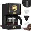 ZACHVO Macchina da caffè con filtro, macchina per il caffè, 5 tazze - Coffee Machine 650 ml con brocca in vetro, filtro rimovibile - antigoccia, spegnimento automatico, funzione di mantenimento in