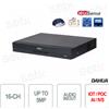 Dahua XVR5116H-I3 - 5in1 XVR Registratore 16 canali CVI/AHD/TVI/CVBS/IP 5MP IoT POS IVS AI DVR Audio Dahua Wizsense
