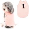 Ranphy Gilet per cani di piccola taglia per ragazze e ragazzi, maglione a tinta unita con anello a D, in morbido pile, caldo abbigliamento invernale autunnale per cuccioli di gatto, rosa, M