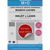 M+D Carta Adesiva Speciale - Stampabile con Stampanti inkjet e Laser - Bianco Lucido Con Adesivo Permanente - compatibile con macchine Silhouette Cameo Brother Cricut (conf. da 10 fogli form. A4)