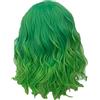 Corlidea Ricci sintetico modo breve parrucca capelli parrucca verde donna parrucca lacca per capelli turchese