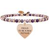 KIDULT - Bracciale ametista e acciaio 316L Pvd Rose' | Special Moments