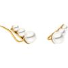 Purelei Orecchini Finesse, Orecchini da donna in acciaio inossidabile, Orecchini eleganti con tre perle, Orecchini a lobo per occasioni speciali, Regalo per donna