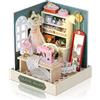 Cuteefun Miniature Casa delle Bambole DIY, Kit Case in Miniatura da  Costruire Fai da Te con Mobili Copertura Antipolvere e Strumenti, Natale  Halloween Regalo di Compleanno(Caffetteria) : : Giochi e giocattoli