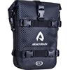 ARMOURAIN Borsa Paraurti Moto Impermeabile 6L Borse Moto Paramotore con Tracolla Moto Crash Bar Borse Laterali Impermeabili Strumenti Equitazione Accessori (PVC Imitazione Fibra di Carbonio Nero)