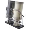 YAMAZAKI 5410 TOWER Bottle Drying Stand with Tray, black, Steel/ABS Resin, 32 x 12 x 17 cm