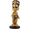 DRW Statuetta Nefertiti per bambini Regina egiziana in resina dipinta a mano 6x3x15 cm