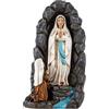 DRW Figura Madonna di Lourdes nella Grotta in Resina Dipinta a Mano 11x8x20 cm