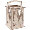 Rayher Lanterna Legno Folletto, Fsc Mix Credit, Naturale, 15.3x15.3x26.5cm, 31Pz, Box 1 Set, 64517505