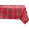 DII Tartan Holly Plaid, cotone, rosso e verde, tovaglia natalizia quadrata, 52 x 52 cm