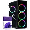 Greed® MK2 Pro - 4K High End Gaming PC - AMD Ryzen 7 5700X 8Core + Nvidia Geforce RTX 5070 - computer RGB ultra veloce + desktop Raytracing con 4,6 GHz - 32 GB DDR4 RAM - 1TB SSD - WLAN + W11 Pro