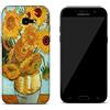 Generico Cover Custodia compatibile con Samsung Galaxy A5 2017 Vincent Van Gogh Vaso di Girasoli/Stampa anche sui lati/Telefono rigido a scatto Antiscivolo Antigraffio Antiurto Protettivo Rigido
