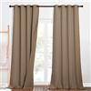 PONY DANCE Tende Moderne per Soggiorno Curtains Fonoassorbenti a Tre Strati per Salotto 100% Tenda Oscurante da Interno Termiche con Anelli 2 Pezzi 132x240 CM, Moca