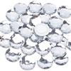 FINGERINSPIRE 30 pezzi 40 mm extral grande retro piatto rotondo acrilico strass autoadesivi con contenitore cerchio cristalli Bling adesivo gioielli acrilico per fare costumi cosplay gioielli