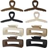 ZEACCT 8 Pezzi Mollettoni per Capelli, Plastica Capelli Claw Clip, Pinze per Capelli Donna Grandi, Resistente Pinza per Capelli, Ciappo per Capelli Antiscivolo, per Donne e Ragazze