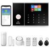 Clouree 4G Kit di allarme di sicurezza domestica intelligente, WiFi sistema di allarme domestico con sirena, wireless sensore di movimento PIR, telecomandi, sensore porta/finestra, supporto SMS Push