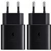 Mijun 2-Pack 25W USB C Rapido Caricabatterie per Samsung Galaxy S26 S25 S24 S23 S22 S21 S20 Plus/Ultra S10/Z Fold 7/6, Z Flip 7/6 Note20/10 A57/iPad/iPhone, Alimentatore Presa Spina Tipo C Caricatore