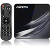 GREVA Android TV Box, 2023 4K Android Box11.0 4GB RAM 64GB ROM Amlogic S905W2 Support 2.4/5.8GHz Dual Band Wifi BT4.0 3D Ultral HD 10/100M Ethernet Smart TV Box