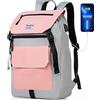 YAMTION Zaino Donna 17 Pollici per PC, con Porta USB - per Computer Portatile, Scuola Superiore, Università, Viaggi, Lavoro, Ufficio