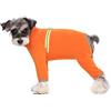 Blue Dream Island Vestiti caldi in pile per cani, vestiti invernali a quattro zampe a maniche lunghe, tutina per cuccioli con anello a D, cappotti per il freddo per cani di piccola e media taglia S (arancione)