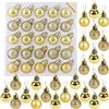 Christmas Concepts® Confezione da 25-25mm Mini Baubles per albero di Natale - Baubles decorati lucidi, opachi e glitterati (oro)