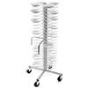 FORCAR Portapiatti con ruote - N. 96 piatti Ø18/23 - cm 60 x 60 x 173h Griglia cromata