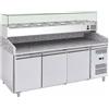 FORCOLD Banco pizza 3 porte - Vetrina - cm 202 x 80 x 143.5 h
