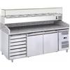 FORCOLD Banco pizza con 2 porte e cassettiera - Vetrina - cm 201 x 80 x 143.5 h