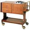 FORCAR Carrello flambè - N. 1 piastra - N. 1 fuoco - cm 107/145 x 58 x 91 h