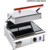 D.L. SERVICE Piastra elettrica vetroceramica con piano rigato e coperchio rigato cm 25 x 25