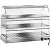 D.L. SERVICE Vetrina calda con 3 ripiani e antine in plexiglass - cm 80 x 35 x 55 h