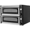 PRISMAFOOD Forno elettrico 4+4 pizze - Cielo e platea refrattari - cm 100 X 94 X 74,5 h Trifase