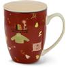 Neavita Coccole di Tè rossa - Tazza infusiera con filtro per tè e tisane in foglie, 340 ml