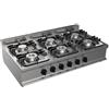 D.L. SERVICE Piano cottura a gas - N.6 fuochi - cm 105 x 70 x 27 h