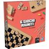 SPINMASTER ITALY Spin Master Editrice Giochi, Set di 6 Giochi da Tavolo Classici in Legno