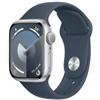 Apple Smartwatch Apple Watch Series 9 GPS 41mm Cassa in alluminio argento con cinturino sportivo S/M Blu tempesta [MR903QL/A]