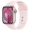Apple Smartwatch Apple Watch Series 9 GPS + Cellular 41mm Cassa in alluminio con cinturino sportivo M/L Rosa confetto [MRJ03QL/A]