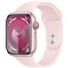 Apple Smartwatch Apple Watch Series 9 GPS + Cellular 45mm Cassa in alluminio con cinturino sportivo M/L Rosa confetto [MRML3QL/A]