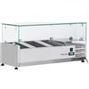 COOL HEAD Vetrina porta ingredienti con vetro da 4 x GN1/4 - Profondità 33,5