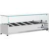 COOL HEAD Vetrina porta ingredienti con vetro da 5 x GN1/4