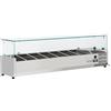 COOL HEAD Vetrina porta ingredienti con vetro - N. 7 x GN1/4
