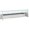 COOL HEAD Vetrina porta ingredienti con vetro - N. 8 x GN1/4
