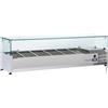 COOL HEAD Vetrina porta ingredienti da5 x GN1/3 + 1 x GN1/2 - Vetro