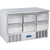 COOL HEAD Saladette refrigerata - N. 6 cassetti - cm 136.5 x 70 x 88.2h