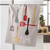 Douceur d'Intérieur Cooking Time TORCHON, Multicolore, 50 x 70 cm