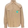 Camicia Uomo Manica Lunga Cotone Con Spalline Gradi Paracadutisti Folgore Parà